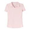 Camisa Polo de Manga Curta para Mulheres, T-shirt de Verão com Meia Manga e Gola Polo para Mulheres, Top de Verão Ajustado com Decote em V