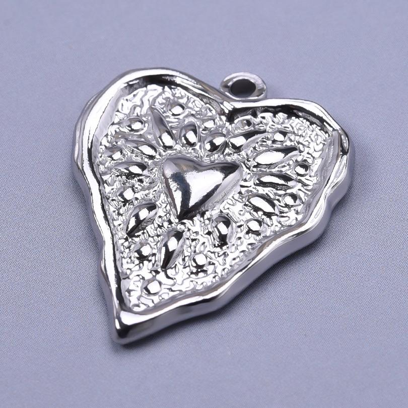 6pcs Titanium/Stainless Steel Heart Charms For Jewelry Making Supplies Fashion Diy Love Pendant Wings Flower Landscape Materials