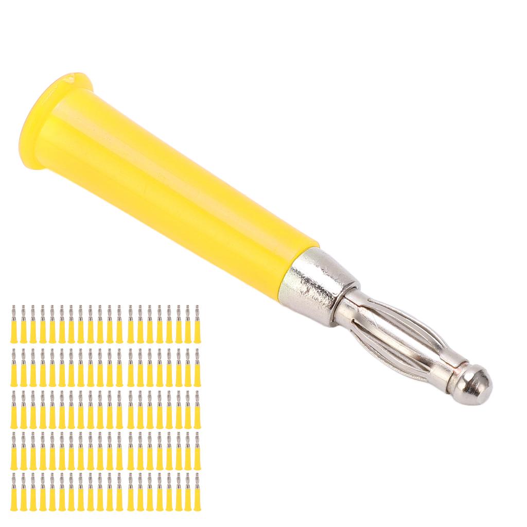 100Pcs Banana Plug Connector 4mm Welding Type Accessory Set Kit for Machine Equipment J.10010