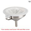 Stainless Steel Funnel Set with Fine Removable Mesh Filter for Kitchen Liquid Essential Oil Transfer