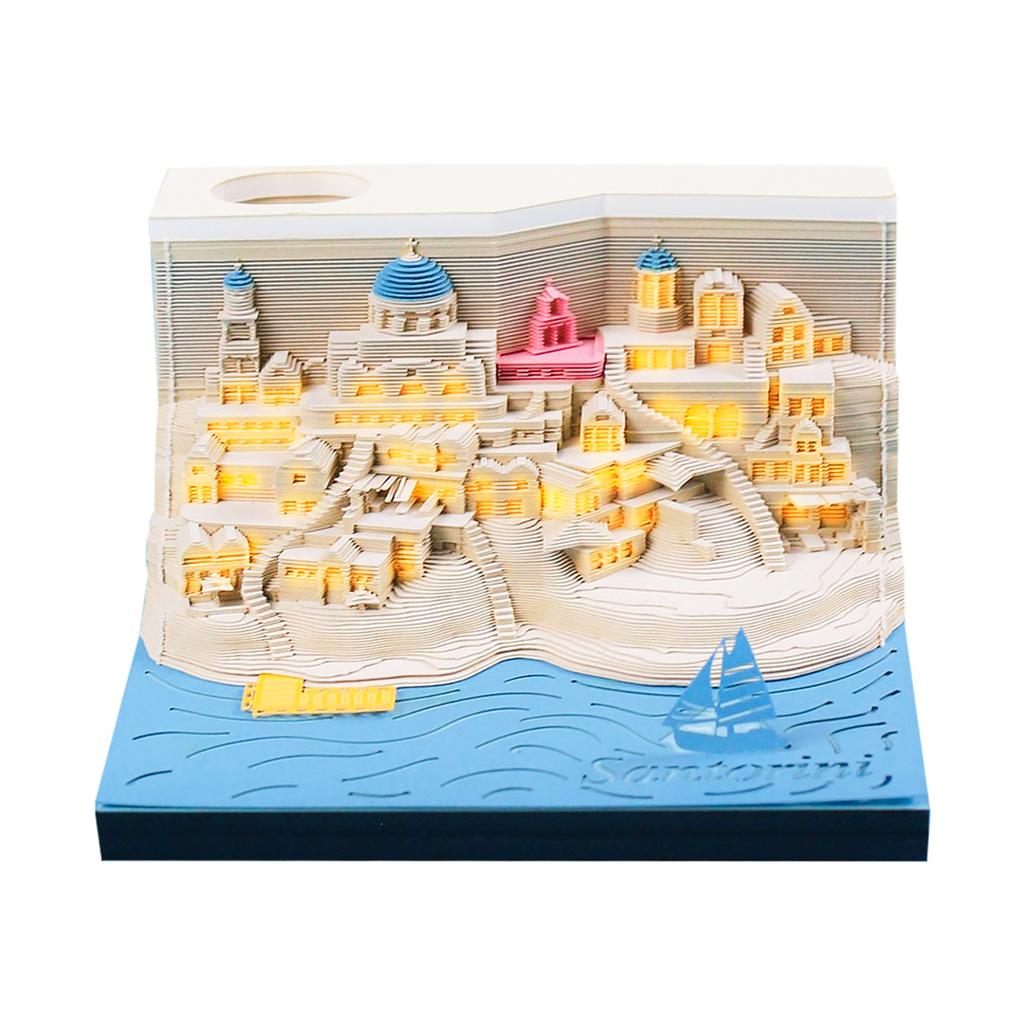 3D Memo Pad Custom Weekly Calendar Sticky Note Dubai Tower Castle Tear Off Notepad Stationery Set Landmark Souvenir Gift Items