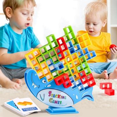 48-64ks Stolní hry Stacking Balance Blocks pro párty s rekvizitou Desktop Rodič Dítě Hračky Hračky k narozeninám