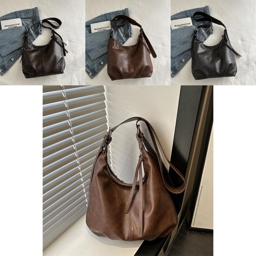 Fashionable Minimalist Shoulder Tote Bag Stylish Large Capacity Handbag In Black Brown And Coffee For Everyday Use