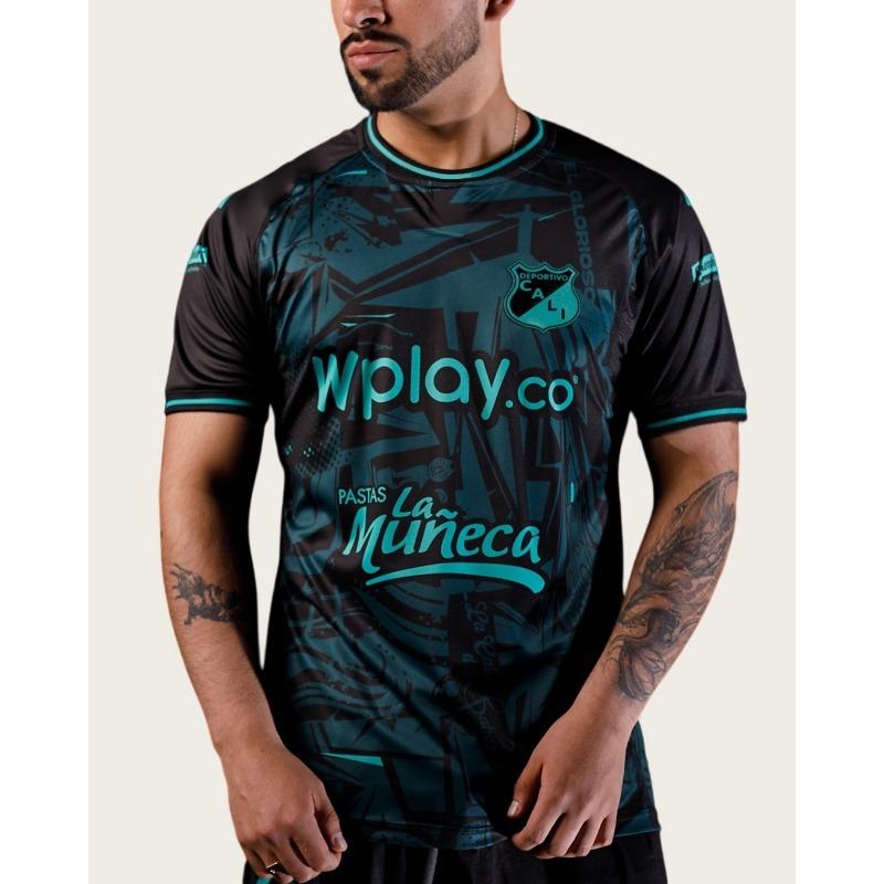 Deportivo Cali Trikot 2026-27 Kolumbien Familien-Partneroutfits Fußballshirt Sommer Freizeit Fußball T-Shirt Erwachsene Kinder Kleidung L black
