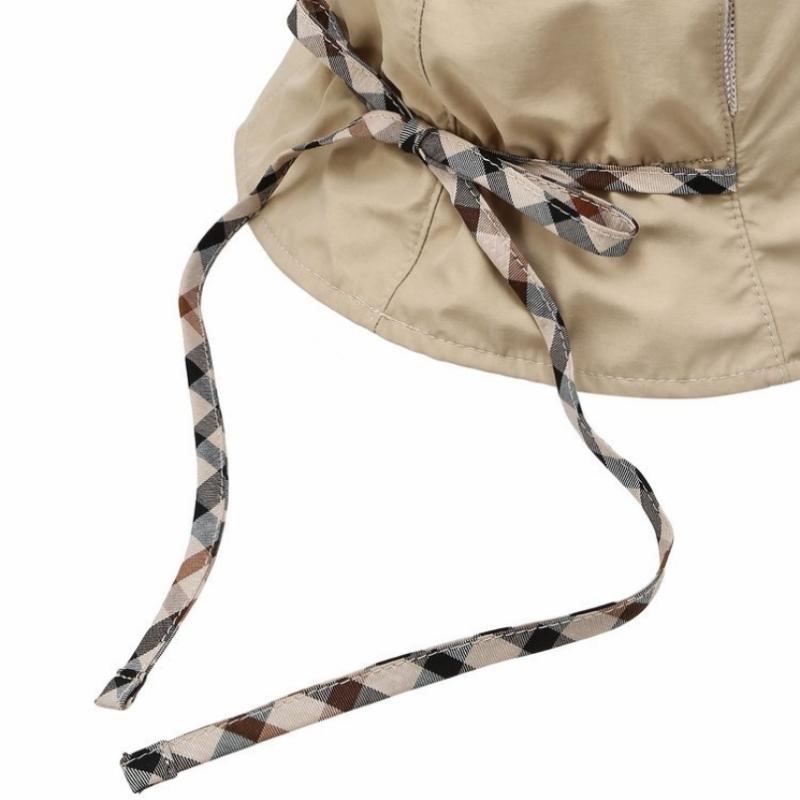 Daks Back Banding Slit Point Check Strap Beige Bucket Hat Dbhe5e227iv