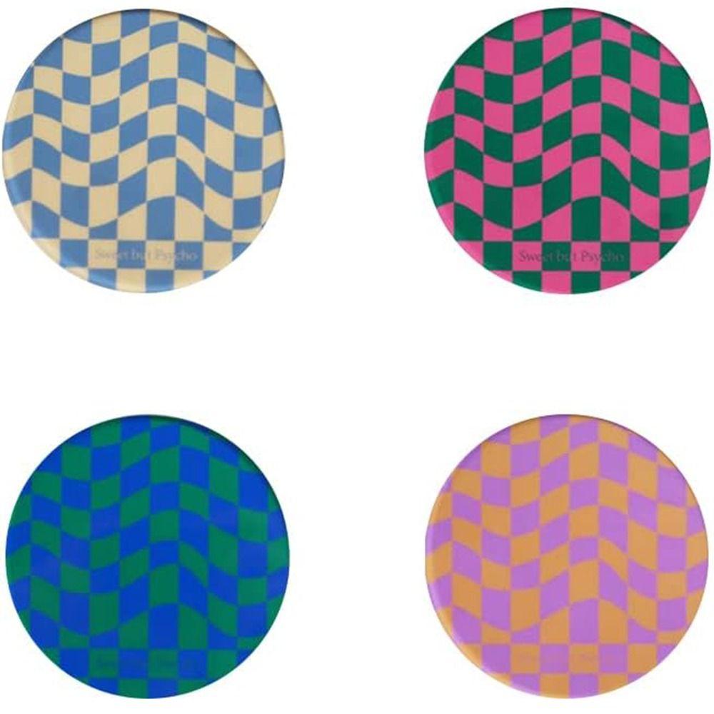 Non-Slip Checkerboard Acrylic Coaster Heat Insulation Drinks Placemat Simple Bowl Pad  Table