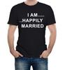Mens I Pretend To Be Happily Married T-Shirt Mens Womens Tees Top Funny Anniversary Joke Divorce