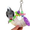 Acrylic Bird Chew Hang Toys Foraging Tube Parrot Cage Toy African Grey Cockatoo
