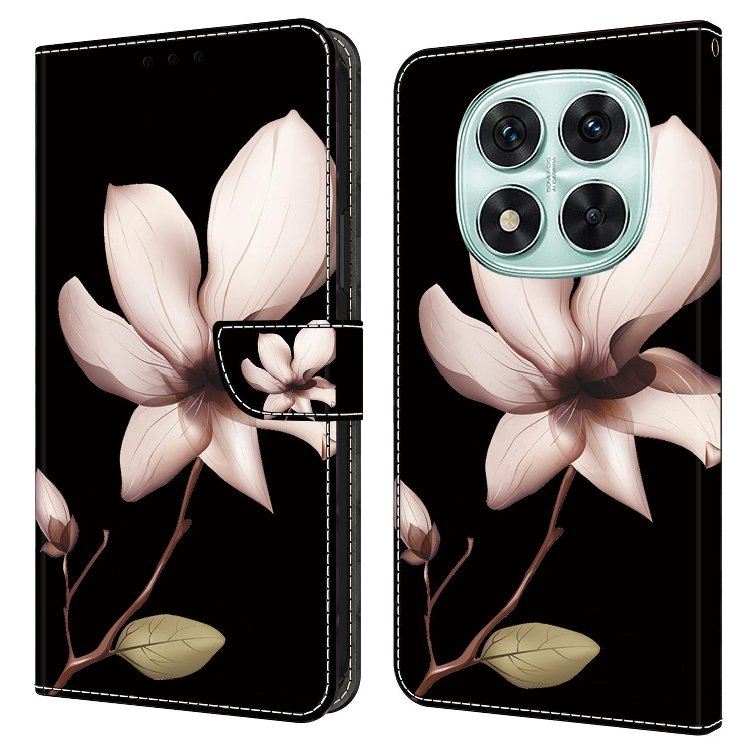 

Чохол для Xiaomi Redmi Note 14 Pro 5G Магнітна застібка 3D візерунок Шкіряний гаманець Чохол для телефону Pink Flower