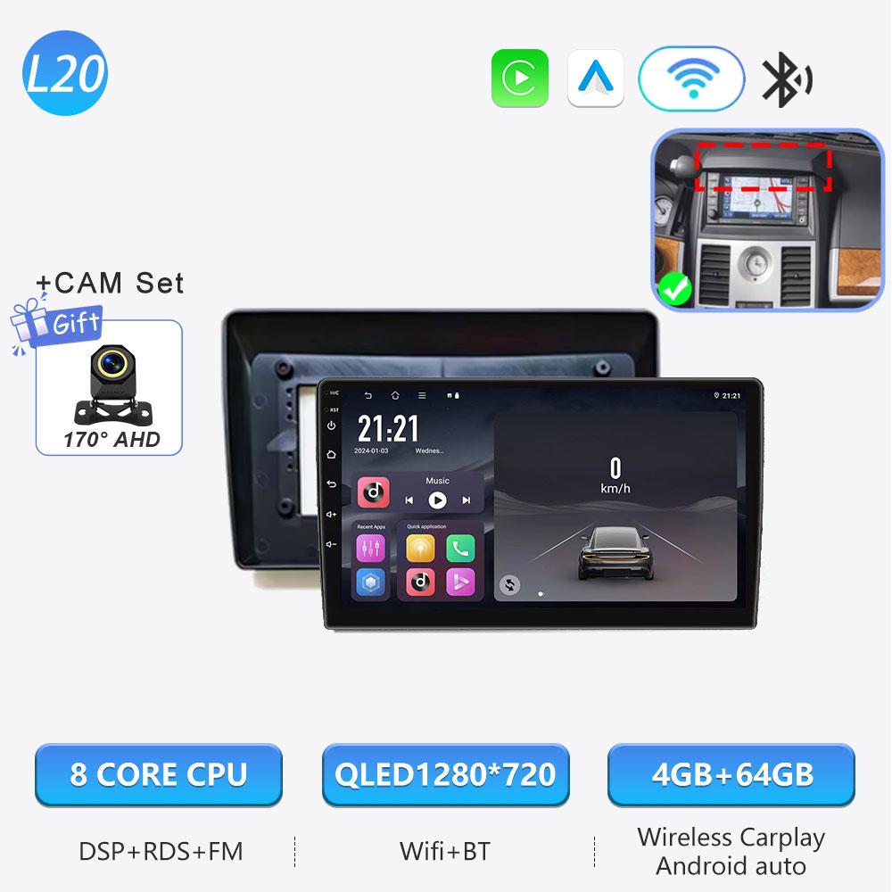 Android 16 Octa-Core Car Radio for Chrysler Grand Voyager 2008-2015, Multimedia Player, Carplay, GPS, QLED Touchscreen, 4G, WIFI, DVD