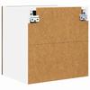 Wall Mounted Cabinet 2 Pcs Smoked Oak and White 40 X 31 X 40 Cm
