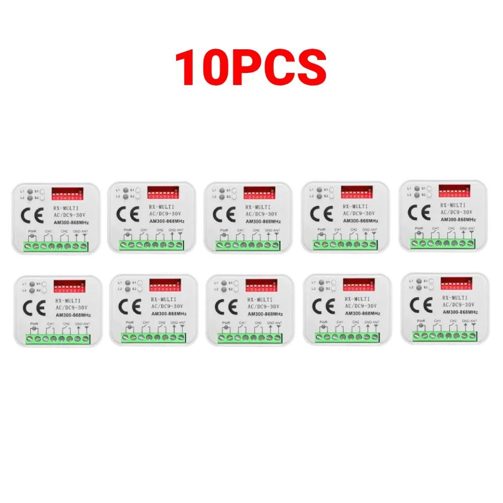 Universal Garage Door Gate Remote Control Receiver 300-868MHz Receiver AC/DC9-30V Gate Controller Opener Transmitter