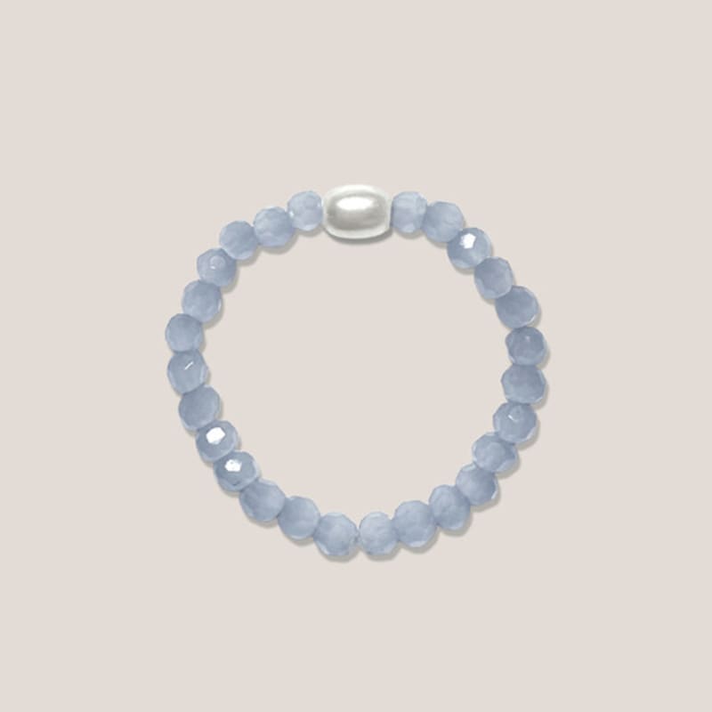 A Little Tickle Blue Drop Bead Ring