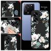 Coque fine mate à imprimé floral uni pour Xiaomi 13T Pro, Poco F6, X6, X5, Redmi Note 14 Pro, 13, 12, 11, avec cordon, en TPU souple et antichoc