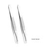 Stainless Steel Non-slip 9cm Eyebrow Tweezers - Flat & Angled Tip for Hair Removal and Shaping