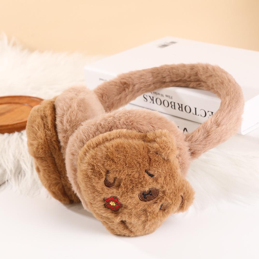 

Cute Capybara Plush Earmuffs for Girls - Warm, Anti-Freeze Ear Protection for Outdoor Use 16.5*19cm