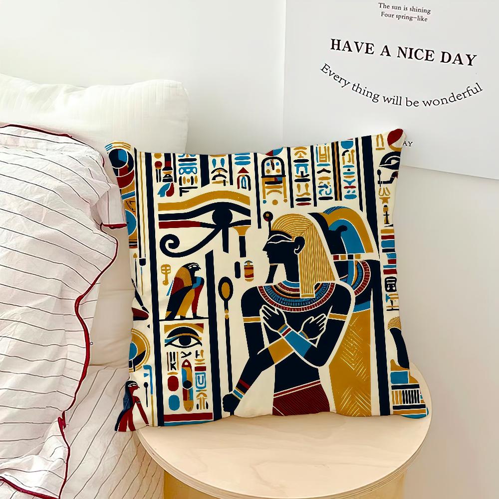 

Ретро Мода Величественная Тайна Древнеегипетский Удобная Мягкая Наволочка Для Дивана Гостиной Домашний Декор Защитные Чехлы 30x30CM(12x12in)