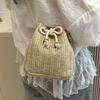 Woven Bag Women's Large-capacity 2025 New Summer Seaside Beach Bag Simple Pastoral Style Mori Straw Bag