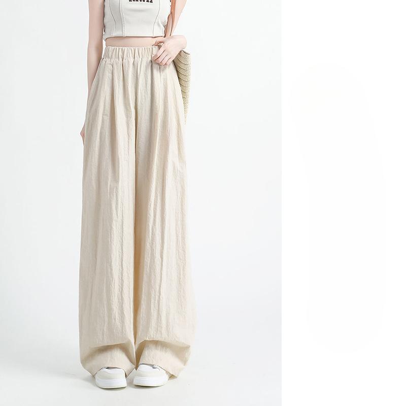 

Bingsi Yamamoto Pants for Women In Summer Thin High Waist Slimming Wide-leg Pants Loose Straight-leg Casual Cool Sunscreen Pants XL