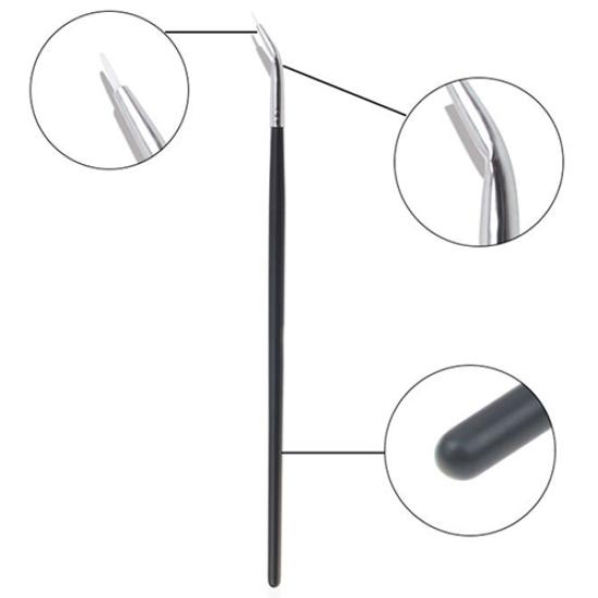 Professional Cosmetic Soft Angled Tip Elbowed Eye Liner Eyeliner Brush Makeup