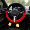 Plush steering wheel cover cartoon cute car steering wheel cover plush winter and autumn universal 38CM round ladies steering wh