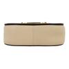 Coach Jade 21 Fashion Trend Logo Litchi Texture Color Block Leather Saddle Bag Women Shoulder Bag White Light-Brown 91164-OLQE7