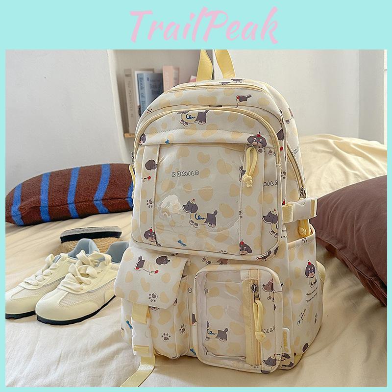 Simple Capacity Large Backpack With Dachshund And Letter Print Design Daily For