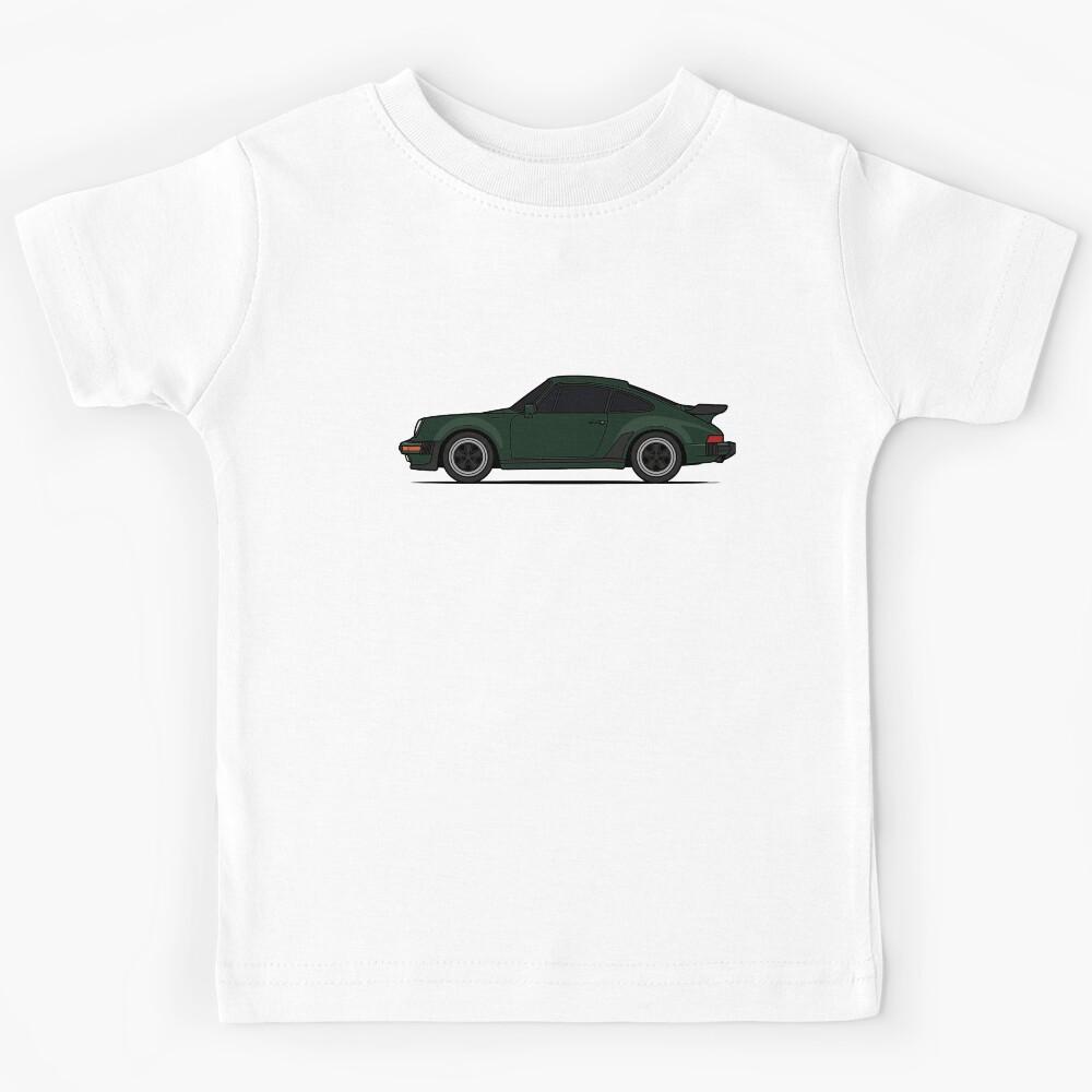 Retro P 930 Turbo Side View - Oak Green Metallic Kids T-Shirt 100
