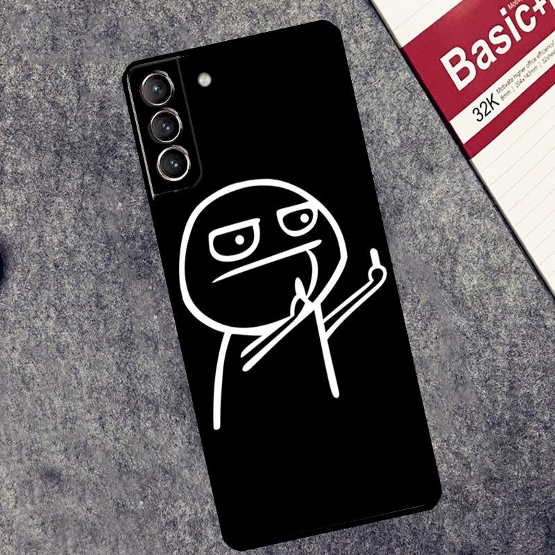 Funny Man Middle Finger Case For Samsung Galaxy S26 S25 S24 Ultra S20 FE S21 S22 S23 Plus S10 S25 FE Cover Couqe