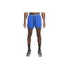 High-Waisted Pocketed Athletic Training Shorts With Solid Color Logo Men Bottoms Royal-Blue DM4755-480