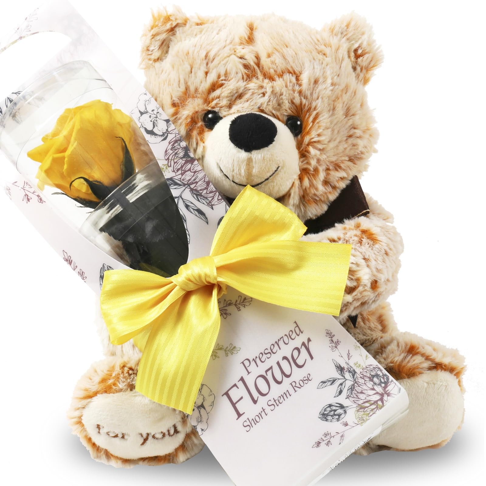 

Lilith Epis Preserved Flower Shiba Inu Stuffed Toy Single Rose Present Celebration Anniversary Birthday Day Sorry Late Gift Yellow [liLYS épice]