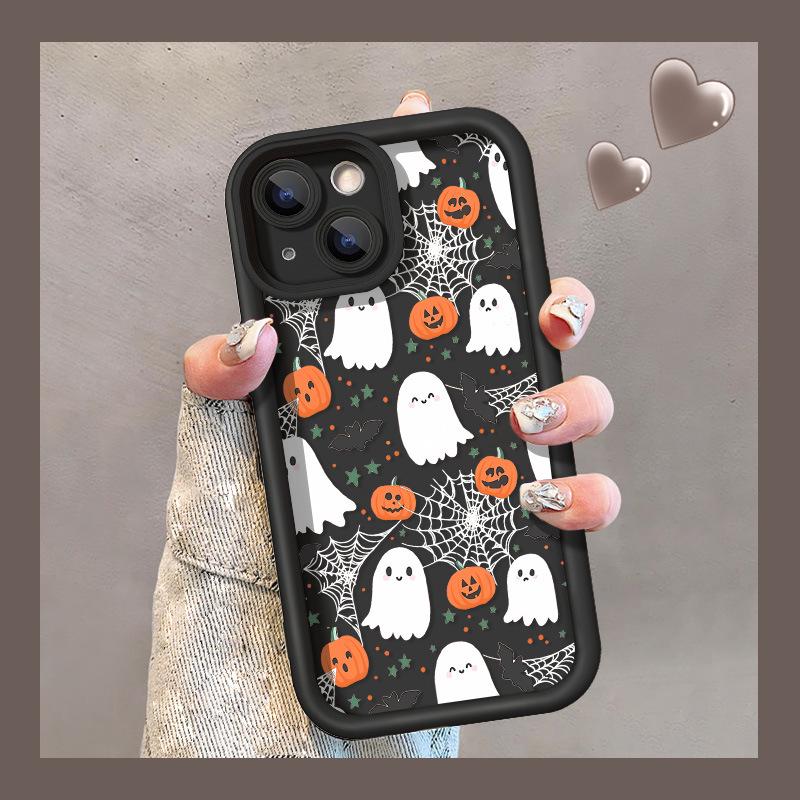 

High-End Frosted Ghost Halloween Case for iPhone 12/13/14/15/17 Pro Max iPhone XR