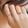 47Bag 925 Silver Layered Thin Ring Lobelia