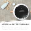 1 set Pot Lid Handles Stainless Steel Plastic Strong Non Slip Grips Prevent Scalding Burns Medium Size Cookware Parts Kitchen
