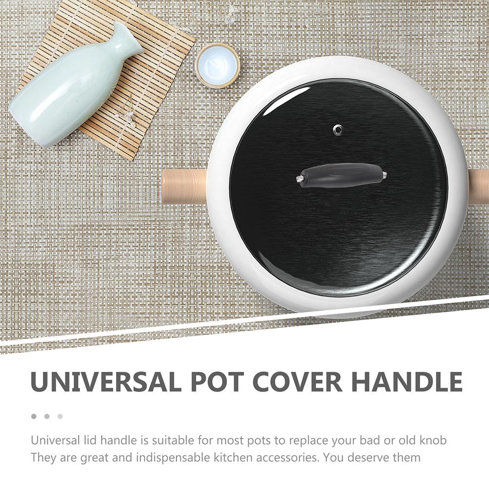 1 set Pot Lid Handles Stainless Steel Plastic Strong Non Slip Grips Prevent Scalding Burns Medium Size Cookware Parts Kitchen