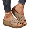 Summer New Slope Heel Platform Slippers Large Size Fish Mouth Casual Platform Beach Shoes