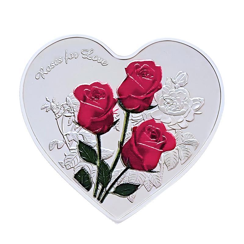 

Подарок на День святого Валентина, 520, памятная монета любовь и роза , монета, 52 языка, Циси, подарок для девушки, подарок-признание, подарок своими руками