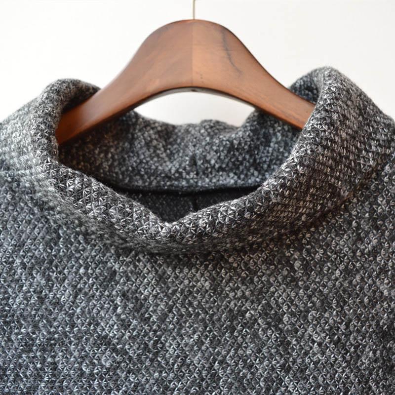 Sweater for Women Autumn Winter Thickened Warm Knitted Stretchy Long Sleeve High-neck Tops