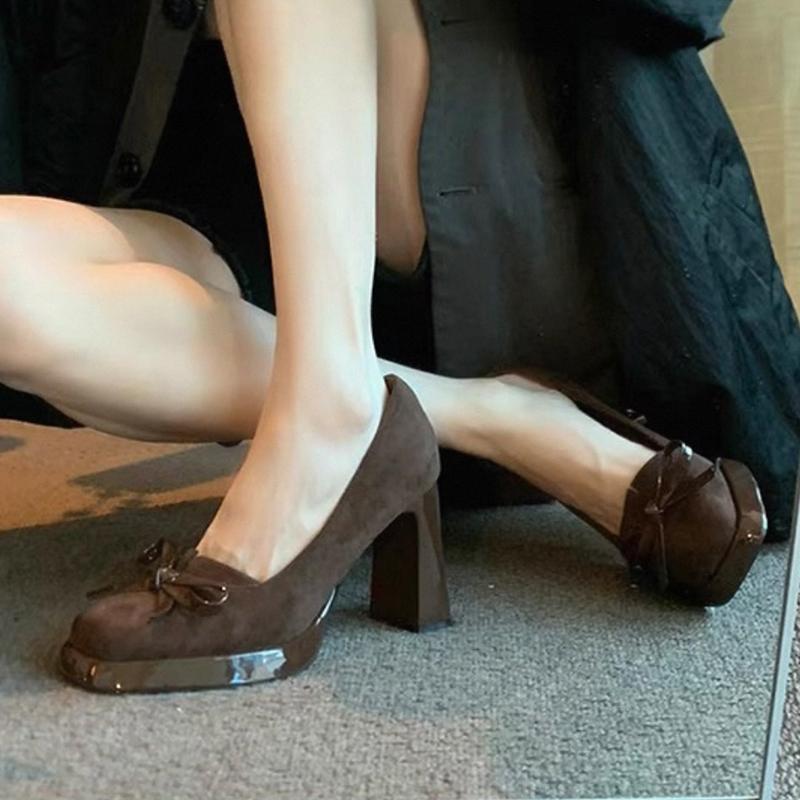 Mary Jance Women Shoes High Heels Bow Fashion Shoes Dress Designer Pumps Summer 2025 New Shallow Elegant Luxury Chaussure Femme