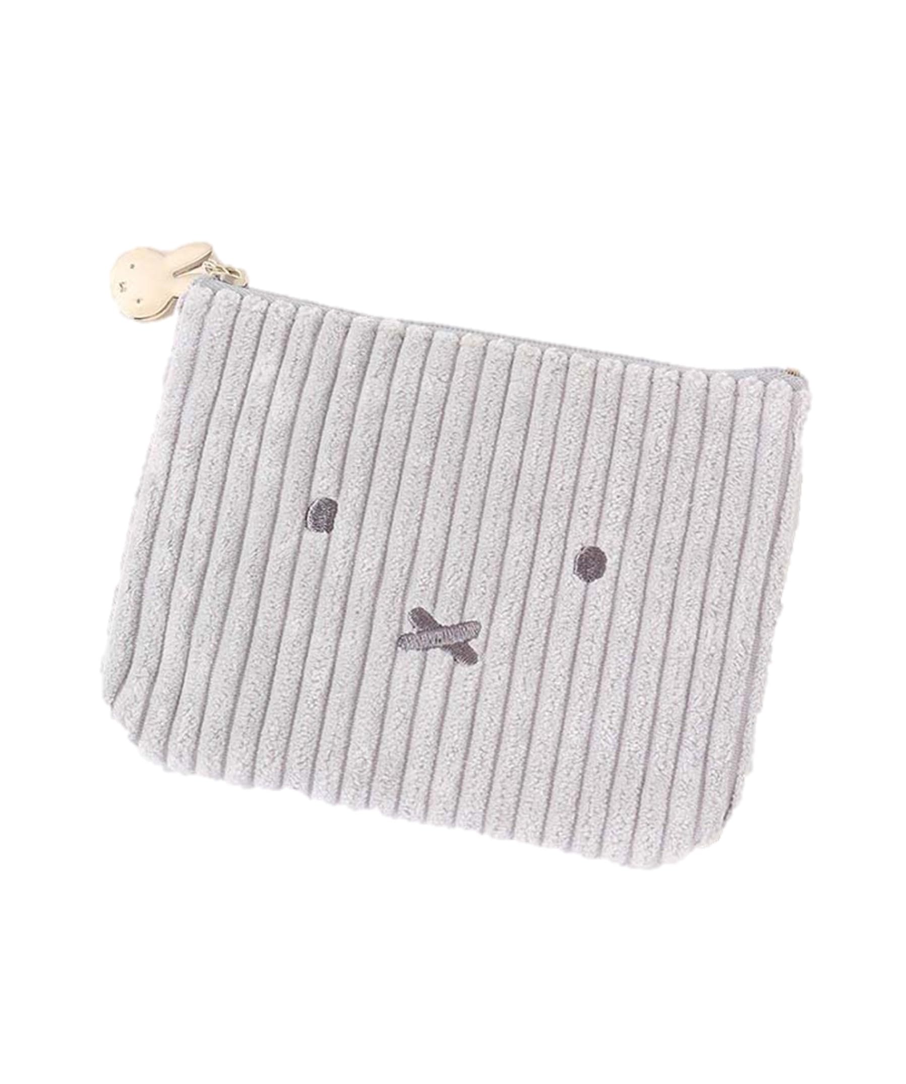 

Miffy Okao Corduroy Tissue Pouch Accessory Case (Gray)