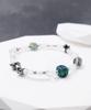 Green Stone & Clear Quartz Mix Natural Bracelet (PLT-BR-096_WT)
