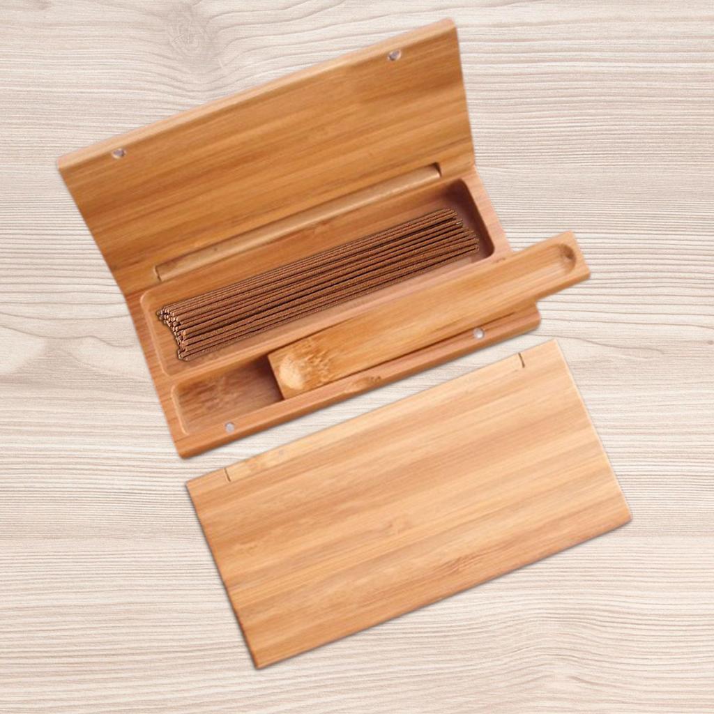 Wooden Incense Sticks Holder Incense Stick Burner Crafts Incense Storage Case for Furnishings Living Room Temple Table Yoga