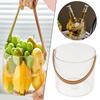 PU Leather Drink Tub Container for Picnic Pub Household Small