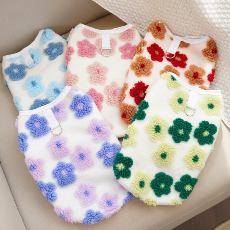 Pet Warm Fleece Vest Cats Dogs Winter Coat Small Medium Large Size Soft Double-Layer Cat Dog Apparel