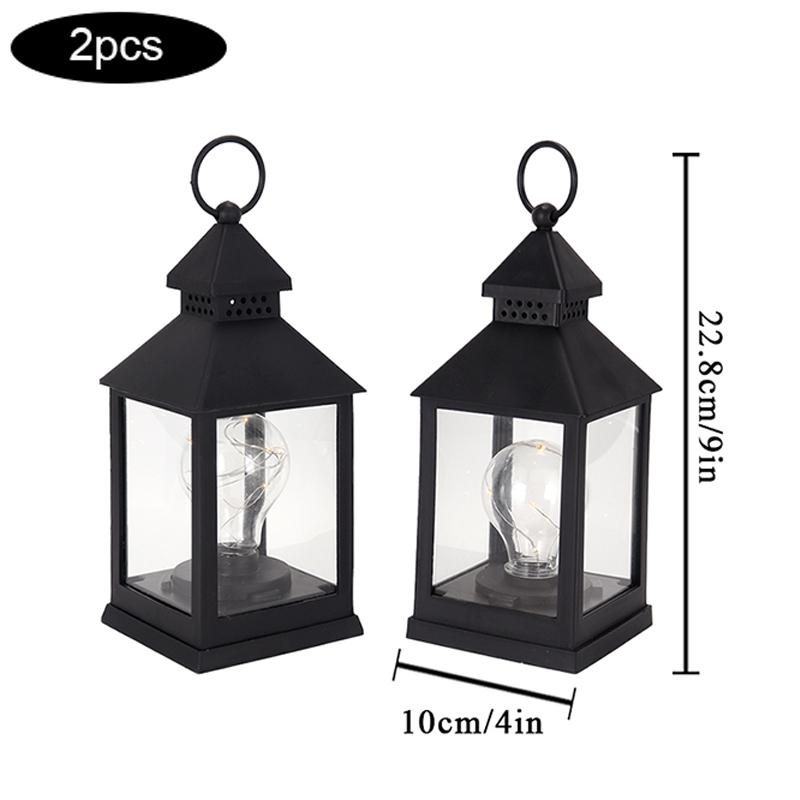 Black Plastic Table Lamp Battery Operated Lamp Hanging Lamp Patio Lanterns Cordless Lamp for Garden Living Bedrooom Home Decor
