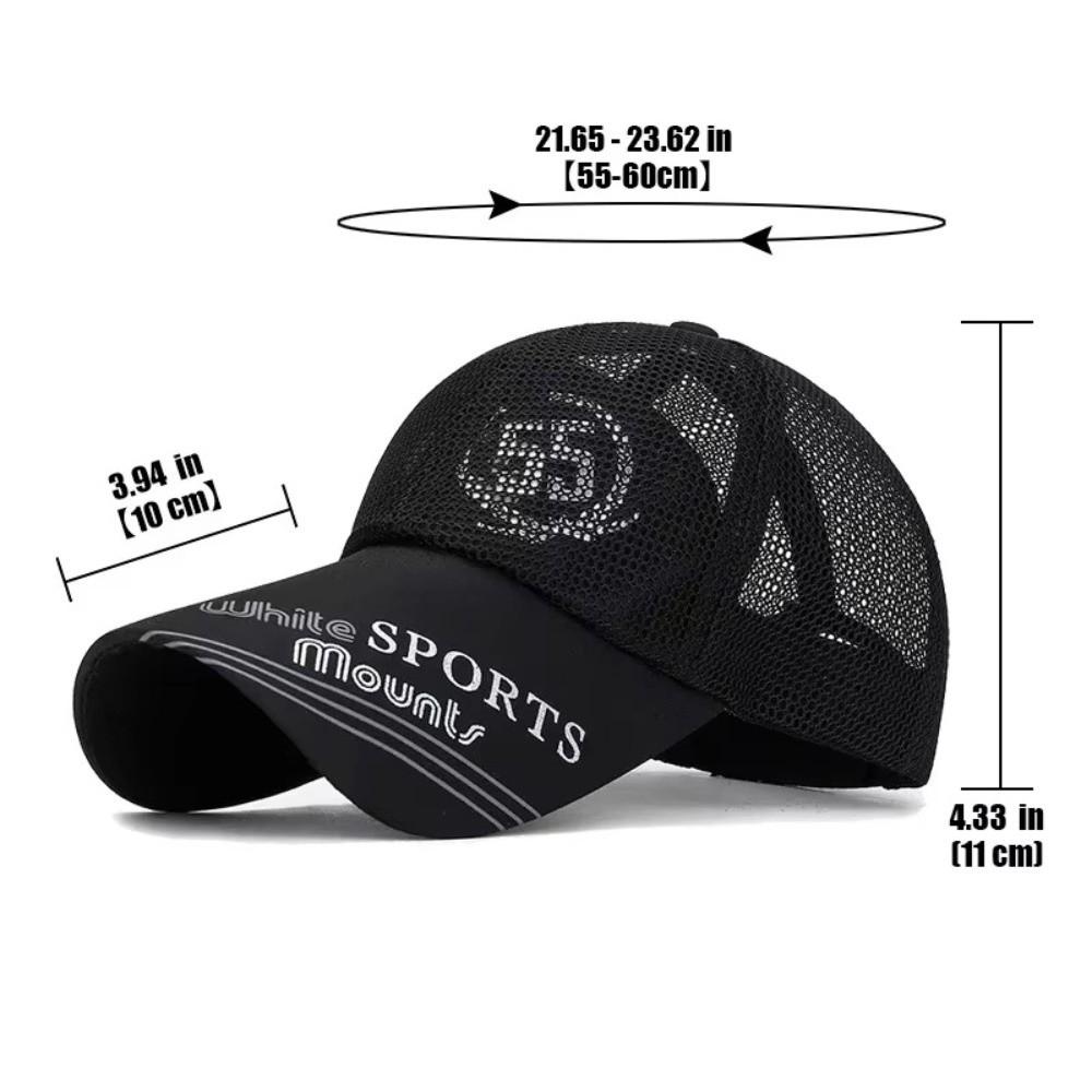Fashion Wide Brim Mesh Baseball Cap Adjustable Breathable Sun Hat Quick Dry Sunscreen Hat Summer