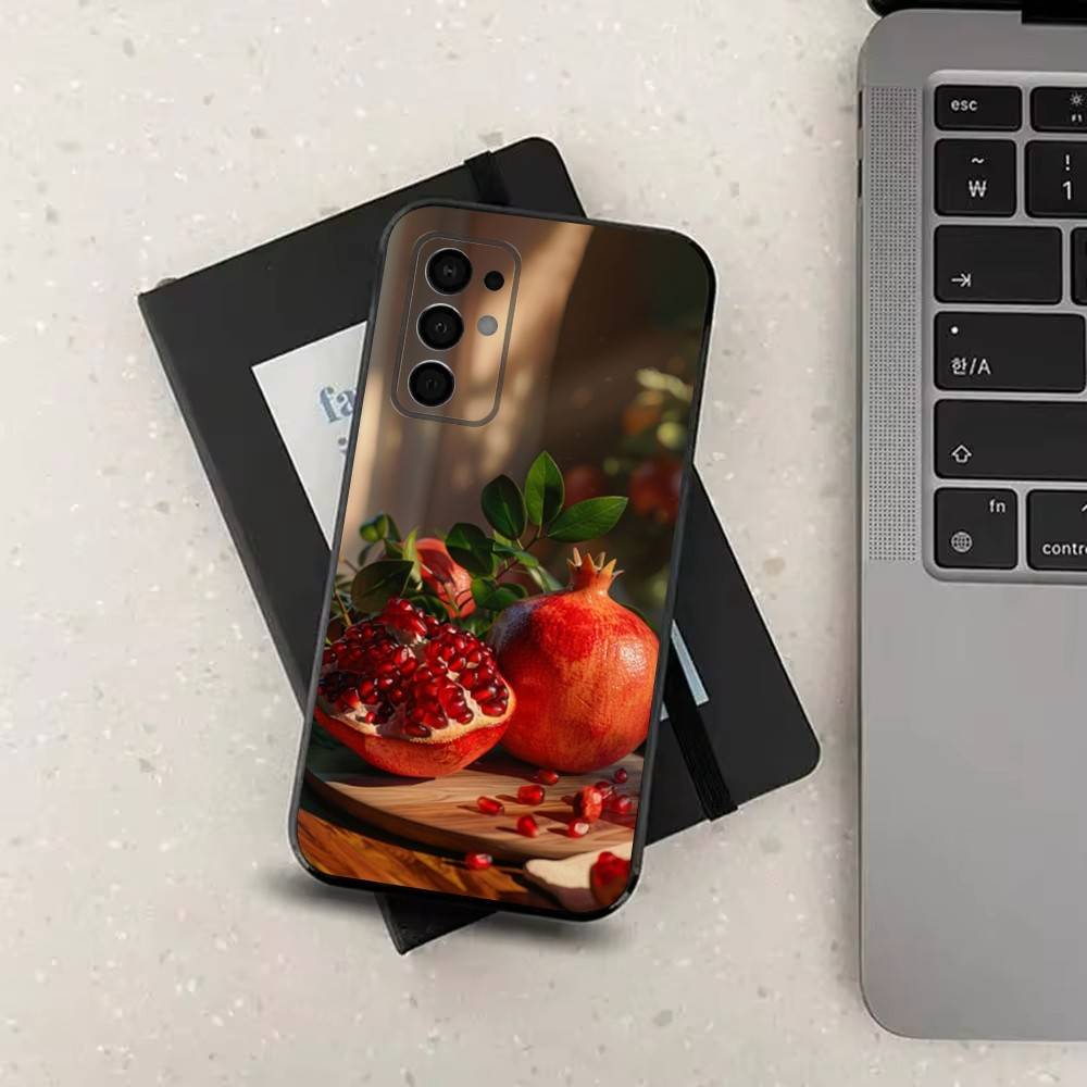 Tasty Fruit Pomegranate For Samsung Galaxy A53,31,52,72,41,Note,J7,8,9,5G,22,73,32,71, Soft Black Silicone Case