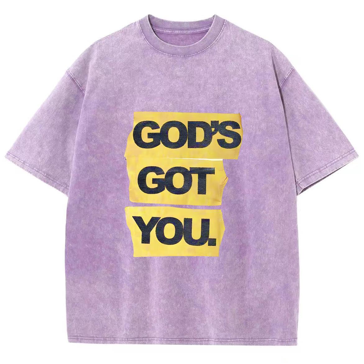 

Футболка женская из чистого хлопка с надписью «God s Got You» с принтом букв, свободная, с круглым вырезом и средним рукавом, модный дизайн, унисекс-топ 3XL