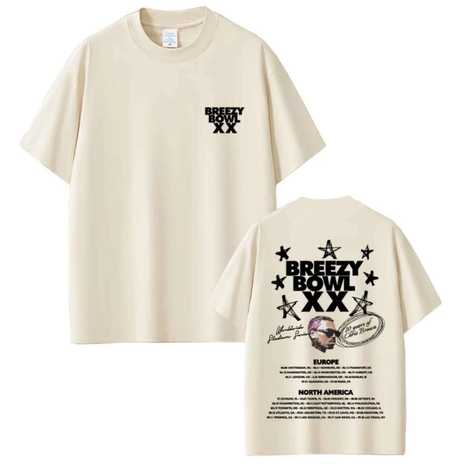 

Hot Sale New Chris Brown Breezy Bowl XX Tour 2025 T Shirt Men Women Hip Hop Pop Music T-shirts Men s Fashion Rap Retro T Shirts S чёрный