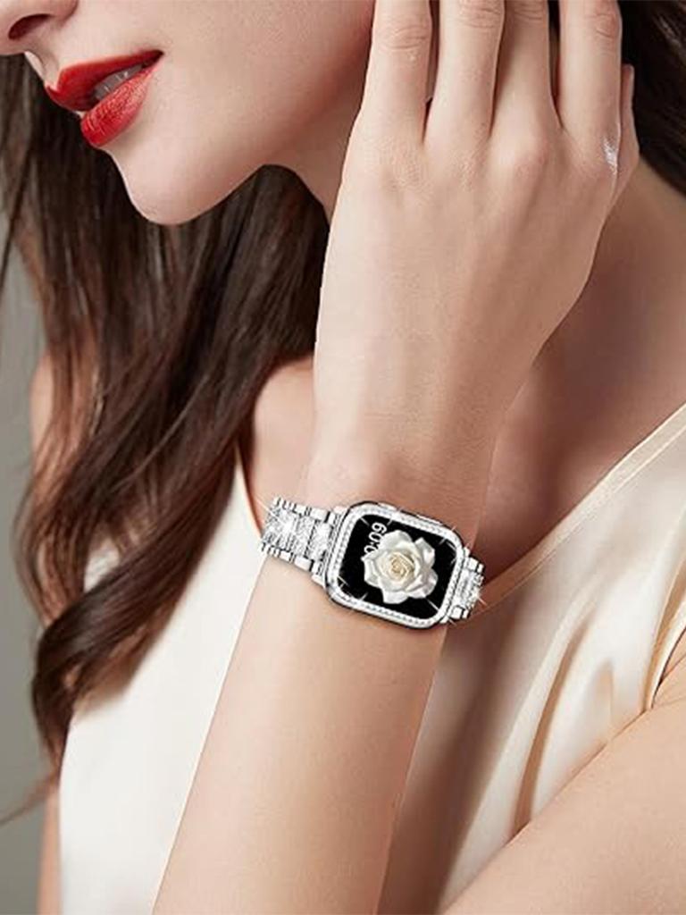 Bling Diamond Strap For Applen Watch Band 38mm 40mm 41mm 42mm 44mm 45mm 49mmS10 42mm46mm  Metal Belt For Iwatch S10 9 8 7 6 5 4 3 2 SE Women Bracelet